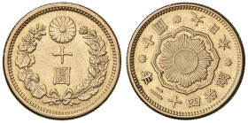 GIAPPONE Meiji (1867-1912) 10 Yen 42 (1909) - KM Y33 AU (g 8,32) Segnetti da contatto

Status: BB-SPL