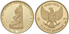 INDONESIA 5.000 Rupie 1970 - KM 29 AU (g 12,24)

Status: FS