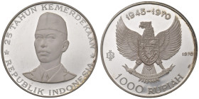 INDONESIA 1.000 Rupie 1970 - KM 27 AG (g 40,00) Minimi segnetti al R/

Status: FS