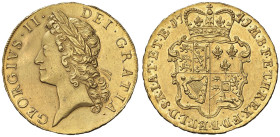 INGHILTERRA Giorgio II (1727-1760) 5 Guineas 1741 - Fr. 332; S. 3663A AU (g 41,86) Fondi del D/ leggermente manipolati. Colpetto al bordo

Status: B...