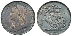 INGHILTERRA Vittoria (1837-1900) Corona 1900 LXIV - KM 783 AG (g 28,25) Intensa patina. Minimo colpetto al bordo

Status: qFDC