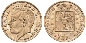 LIECHTENSTEIN Franz Joseph II (1938-1989) 10 Franchi 1946 - KM Y13; Fr. 18 AU (g 3,23)

Status: FDC