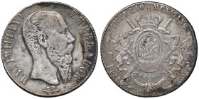 MESSICO Massimiliano I (1863-1867) Peso 1866 Pi - KM 388.2 AG (g 27,01) Zecca di San Luís de Potosi. Depositi e macchie

Status: BB