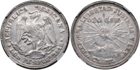 MESSICO. Revolution. Guerrero. 2 Pesos 915 GRo. - KM-644 AG In slab NGC AU DETAILS CLEANED 6631784-020

Status: AU DETAILS