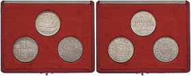 POLONIA Set 100 Zlotych 1966 - KM Pr 146,148; KM Y57 AG (g 20,14 + 20,09 + 19,86) Set composto da due pezzi da 100 zlotych 1966 Proba e un 100 zlotych...