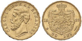 ROMANIA Carol I (1881-1914) 20 Lei 1883 - KM 20; Fr.3 AU (g 6,43)

Status: qSPL