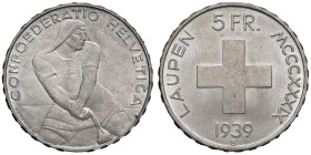 SVIZZERA 5 Franchi 1939 - KM 42 AG (g 15,00)

Status: FDC