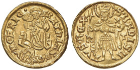 UNGHERIA Mattia Corvino (1458-1490) Ducato - Fr. 22; Huszár 677 AU (g 3,59) Colpo di lima al bordo

Status: SPL+