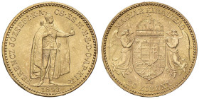 UNGHERIA Francesco Giuseppe I (1848-1916) 20 Corone 1893 - KM 486 AU (g 6,76)

Status: qFDC