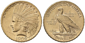 USA 10 Dollari 1909 - KM 130 AU (g 16,72) Colpetto al bordo

Status: SPL+