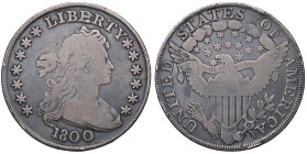 USA Dollaro 1800 Philadelphia Liberty - KM32 AG (g 26,51) Foro otturato

Status: MB