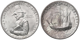 USA Mezzo dollaro 1920 D - KM 147 AG (g 12,49) Pilgrim Tercentenary. Segnetti al D/

Status: FDC