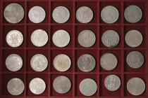WORLD COINS Lotto di ventiquattro monete come da foto. Da esaminare, non si accettano resi

Status: BB-FDC