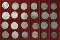 WORLD COINS Lotto di ventiquattro monete come da foto. Da esaminare, non si accettano resi

Status: SPL-FDC