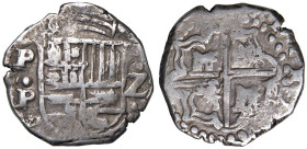 BOLIVIA Filippo IV (1621-1665) Potosí - 2 Reales - Cal. Manca AG (g 6,70) Saggiatore P sconosciuto per questa emissione. Valore come Z

Status: MB-q...