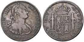 BOLIVIA Carlo IV (1788-1808) Potosí - 8 Reales 1803 PTS PJ - KM 73; Cal. 1007 AG (g 26,76)

Status: qBB