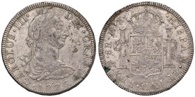 MESSICO Carlo III (1759-1788) 8 Reales 1773 Mo FM invertito - KM 106.1; Cal. 1106 AG (g 26,85) Colpetti, incrostazioni. Metallo ancora lucenti

Stat...