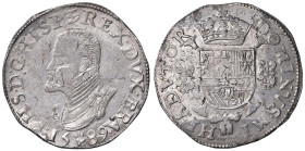 PAESI BASSI Filippo II (1555-1598) Anversa - Ecu 1589 - Dav. 8637 AG (g 34,19) Piccole imperfezioni del tondello come di consueto. Stupendo metallo an...