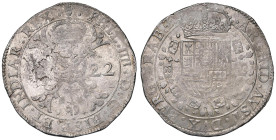 PAESI BASSI Filippo IV (1621-1665) Brabante - Patagon 1622 Anversa - KM 53 AG (g 27,99) Ottima conservazione per il tipo dal metallo lucente e ampio t...