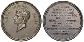 Medaglia 1802 Costituzione a Lione della Repubblica Italiana. D/ LEGES MUNERA PACIS. Busto di Napoleone a sx. Sulla troncatura del collo: MERCIE. F. L...