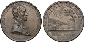 Medaglia 1802 Costituzione a Lione della Repubblica Italiana. D/ Giro: ANTIQUA JTALORUM RESPUBLIQ.A RESUSCITATA. A. VI. A. NAPOLEON.E BONAPARTE. Nel c...
