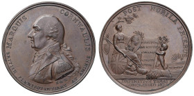 Medaglia 1802 Pace di Amiens. D/ Busto in uniforme a sx di Cornwallis ministro plenipotenziario inglese ad Amiens - R/ L’Inghilterra seduta sotto un a...