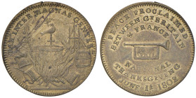 Medaglia 1802 Pace di Amiens. - Bramsen 208 - Brown 544 Ottone (g 4,16 - Ø 25 mm) Ex Möller 1.10.2003 n. 3792. Rarissimo gettone coniato in Inghilterr...