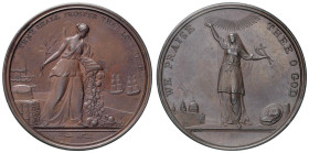 Medaglia 1802 Pace di Amiens. D/ come in Brown n. 516 - R/ come in Brown n. 538 ma senza iscrizione nell’esergo - Opus: G.J. Hancock - Brown 540 (R) A...