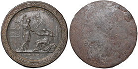 Medaglia 1802 Ristabilimento del culto - Opus: Andrieu - Bramsen 213 R/ AE (g 29,09 - Ø 58 mm) Cliché in bella cornice d’epoca. Il concordato tra la F...