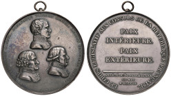 Medaglia 1802 Promulgazione del trattato di Amiens. D/ BONAPARTE PREMIER CONSUL. A sx: CAMBACERES SECON CONSUL. A dx: LEBRUN TROISIEME CONSUL Nel camp...
