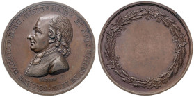 Medaglia 1802 Società delle Arti utili di Lione, medaglia premio. D/ * SOCIETÉ D’AGRICULTURE, HIST.RE NAT.LE ET ARTS UTILES DE LYON. Busto a sx di Jea...