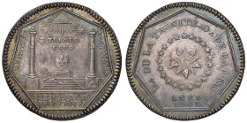 Medaglia 1802 Loggia della Trinità di Parigi. D/ L.: DE LA TRINITÉ. O.: DE PARIS. In corona di stelle lettera G al centro di pentalfa fiammeggiante. I...