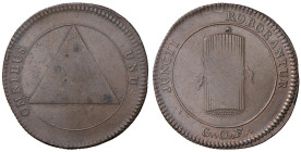 Medaglia 1802 Loggia del Grande Oriente di Francia. D/ In contorno perlinato, circolarmente: JUNCTI ROBORANTUR (L’unione fa la forza). In basso G.: O....