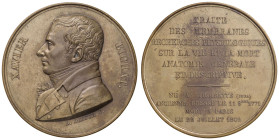 Medaglia 1802 Omaggio a Xavier Bichat. D/ XAVIER BICHAT. Busto a sx. Sotto: L. DUBOUR F. - R/ Legenda in lingua francese in 6 linee: TRAITÉ / DES MEMB...