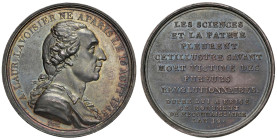 Medaglia 1802 Omaggio a Antoine Laurent Lavoisier, scienziato francese. D/ circolarmente: A. LAUR. LAVOISIER NÉ A PARIS LE 16 AOUT 1743. Busto a dx. I...