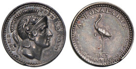 Medaglia 1803 Negoziati di Pace con l’Inghilterra. D/ Testa elmata a dx di Napoleone in contorno perlinato. ARMÉ POUR LA PAIX - R/ A. BONAPARTE Ibis s...