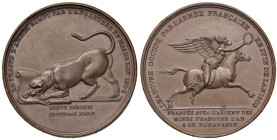 Medaglia 1803 L’Inghilterra rompe il trattato e la Francia occupa l’Hanovre. D/ Circolarmente: LE TRAITÉ D’AMIENS ROMPU PAR L’ANGLETERRE EN MAI DE L’A...