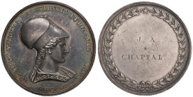 Medaglia 1803 Istituto Nazionale delle Scienze e delle Arti. D/ Giro: INSTITUT NATIONAL DES SCIENCES ET DES ARTS. Nel campo busto di Minerva con elmo ...