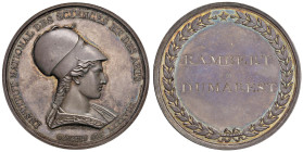 Medaglia 1803 Istituto Nazionale delle Scienze e delle Arti. D/ Giro: INSTITUT NATIONAL DES SCIENCES ET DES ARTS. Nel campo busto di Minerva con elmo ...