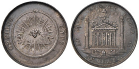 Medaglia 1803 Loggia massonica del Grande Oriente di Francia. D/ Giro: AB ILLO LUX ET ROBUR (da Lui vengono la luce e la forza). Nel campo tra due col...