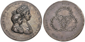 Medaglia 1803 Regia Accademia Fiorentina. D/ Busti accollati di Carlo Ludovico di Borbone e di Maria Luisa diademata a dx. Sotto i busti: L. SIRIES. F...
