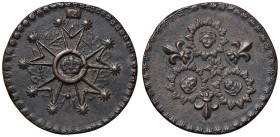 Medaglia 1804 L’Ordine della Legione d’Onore. D/ Croce della Legion d’Onore. R/ Tre rose con tre faccine al centro intercalate ai tre gigli di Francia...
