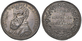Gettone 1804 Società di medicina di Bruxelles. D/ Come in Bramsen n. 316. Unica differenza la testa è collocata a tre quarti e non di profilo. R/ Come...