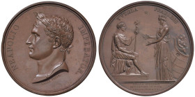 Medaglia 1804 Feste a Parigi per l’incoronazione di Napoleone. D/ “NEAPOLIO IMPERATOR”. Sotto la troncatura del collo: GALLE FECIT. Testa laureata a s...