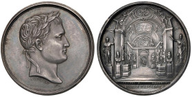 Medaglia 1804 Museo del Louvre. Sala del Laocoonte. D/ Testa laureata a DX. Sotto: ANDRIEU F. R/ Veduta della sala del Laocoonte. R.F. su arcata d’ing...