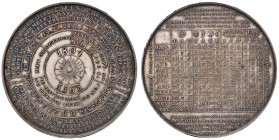 Medaglia 1804 Calendario dell’anno 1804. D/ al centro del campo il sole. Quindi le varie informazioni seguono in 4 cerchi. Nel primo accanto al sole r...