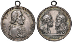 Medaglia 1804 Viaggio a Parigi di Pio VII per l’Incoronazione di Napoleone. D/ “PIUS VII . PONT . MAX . “. Busto a dx del Papa con mozzetta e stola. E...