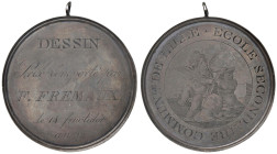 Medaglia 1804 Premio di disegno della scuola secondaria comunale di Lille. D/ Giro: “ECOLE SECONDAIRE COMMUN.LE DE LILLE”. Nel campo, disegnato con il...