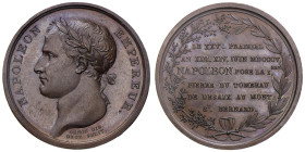 Medaglia Monumento in onore del gen.le Desaix. D/ Testa laureata a sx di Napoleone. Ai lati: NAPOLEON - EMPEREUR. Sotto il collo: DENON DIR. DROZ FECI...