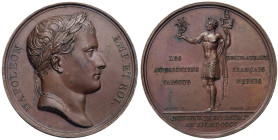 Medaglia Ingresso di Ney in Innsbruck. D/ Testa laureata a dx. NAPOLEON EMP. ET ROI. Sotto il taglio del collo: ANDRIEU F. - R/ Napoleone in piedi, se...